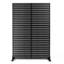 Panneau d'intimité en métal - H 72 po x l 47 po avec support autoportant noir, patio extérieur, balcon, poubelle et couvercle AC, toile de fond de Noël