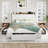 Modern Upholstered Bed With Charging Station & Storage Drawers, Velvet Wingback Headboard,Queen/Full/King Size-2091463778-2091463779