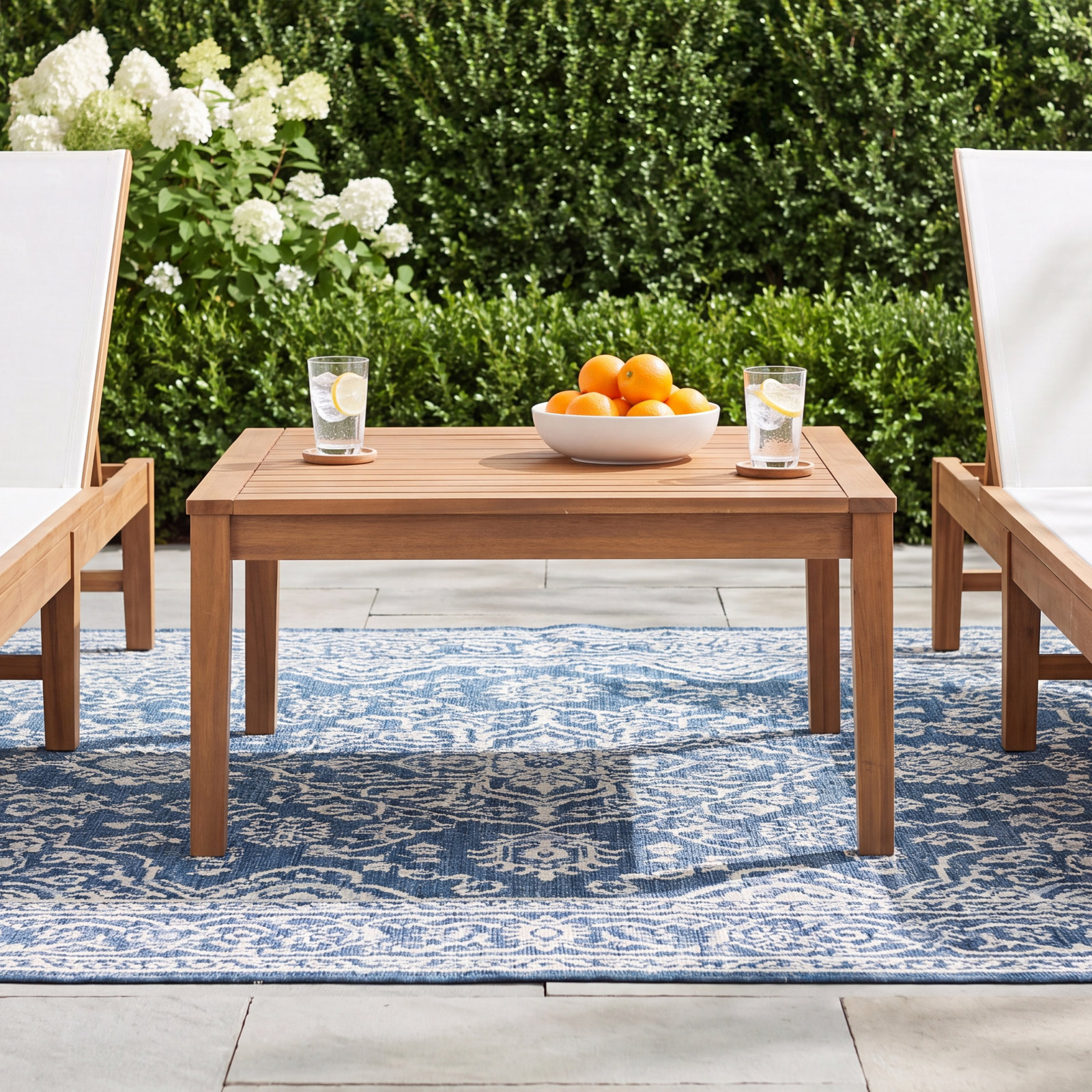 Weslyn 35" Acacia Patio Table