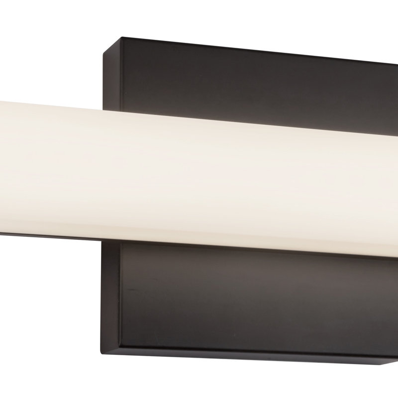 Geri 36-in Black dimmable LED Wall Sconce, Matte Black