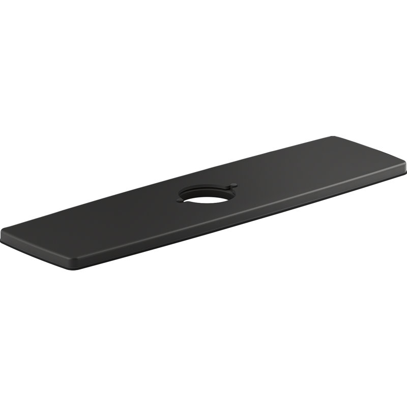 Riff Three-Hole Kitchen Faucet Escutcheon, Matte Black