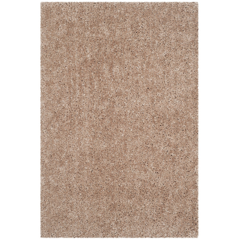 Anacortes Shag Hand Tufted Performance Solid Color Rug, Rectangle 3' x 5'