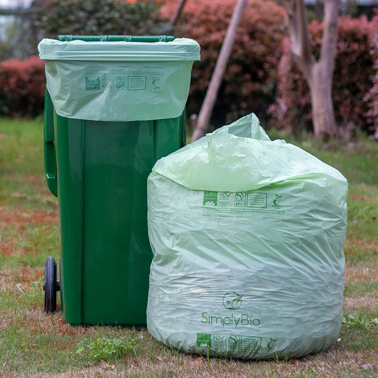 Sac poubelle bio, compostable, 20 litres, vert sur