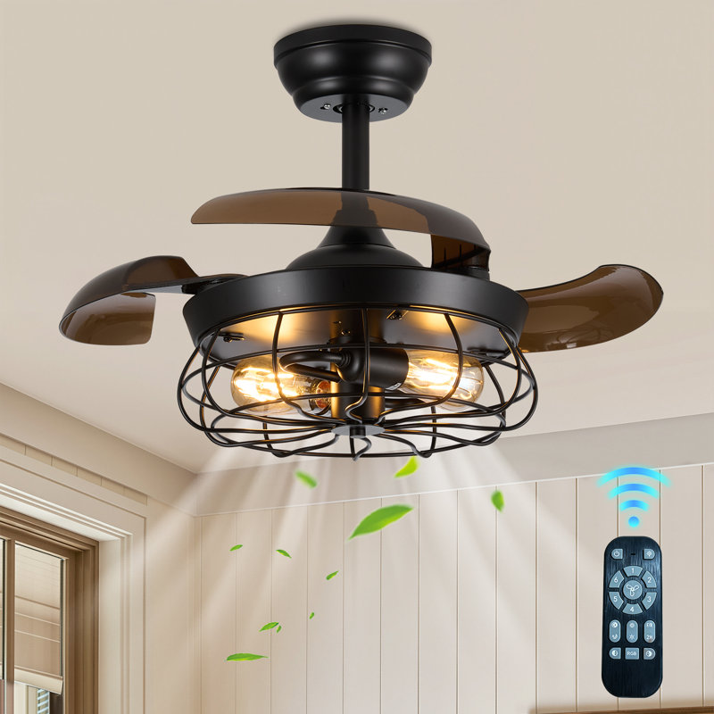 Ventilateur de plafond cage 30 "avec lumière Fandelier