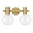 Wright 2-Light Bathroom Vanity Light in Warm Brass-409110988