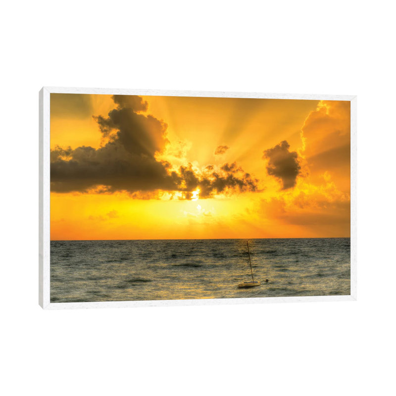 Vero Beach Sun Up by David Gardiner - Print on Canvas, 66.04 cm H x 45.72 cm W, White Framed