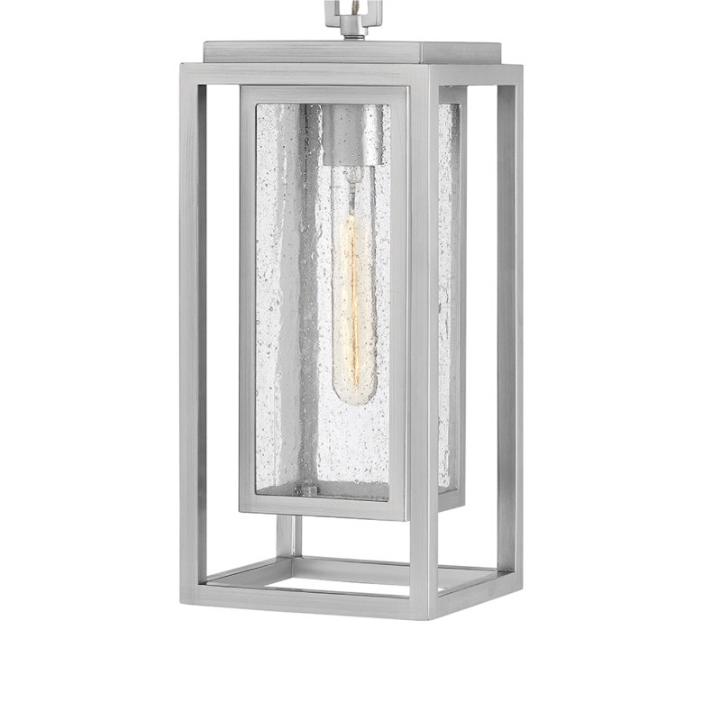 Republic Outdoor Low Voltage Hanging Lantern, Satin Nickel