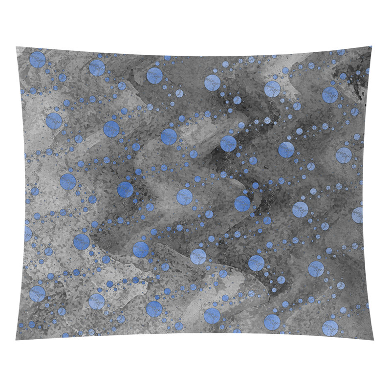 Tapisserie murale en polyester, H 91 po x l 107,5 po, Bleu