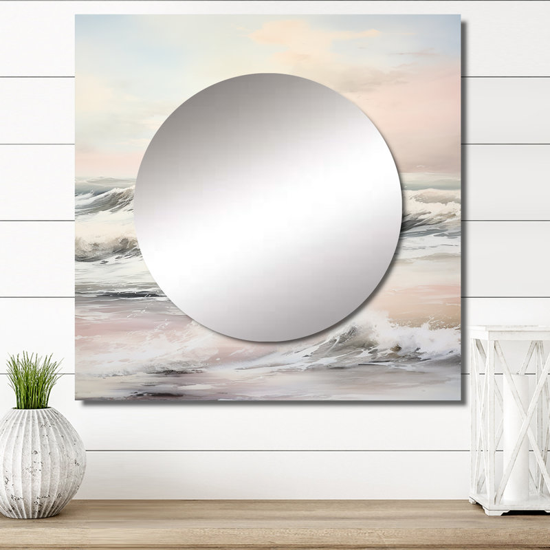Rainald - Miroir mural décoratif nautique et plage pour chambre à coucher, 29" x 29"