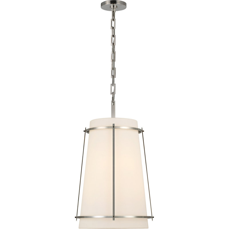 Carrier and Company Callaway Small Hanging Shade, 23.5" H x 14.5" W x 14.5" D, Polished Nickel