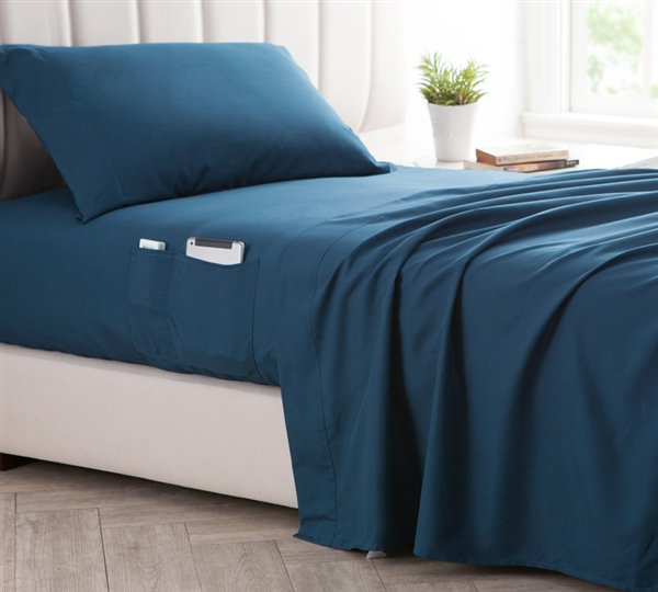 Microfiber Sheet Set, Twin, Navy