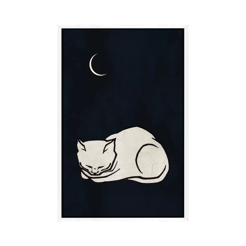 Cozy Dreams by Kubistika - Print on Canvas, White Floater Framed, 101.6cm H x 66.04cm W x 3.81cm D