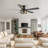 52" 5 - Reversible Blade Ceiling Fan With Lights, Quiet Dc Motor And Remote Control