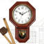 Horloge murale rétro avec pendule silencieux-1301497254