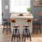 Borotice Swivel Pine Solid Wood Adjustable Height Counter Stool with Iron Frame-371390146-364351695