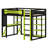 All-in-One Loft Bed System with Desk, Storage, Fast Charging & Customizable RGB Lights-470847805