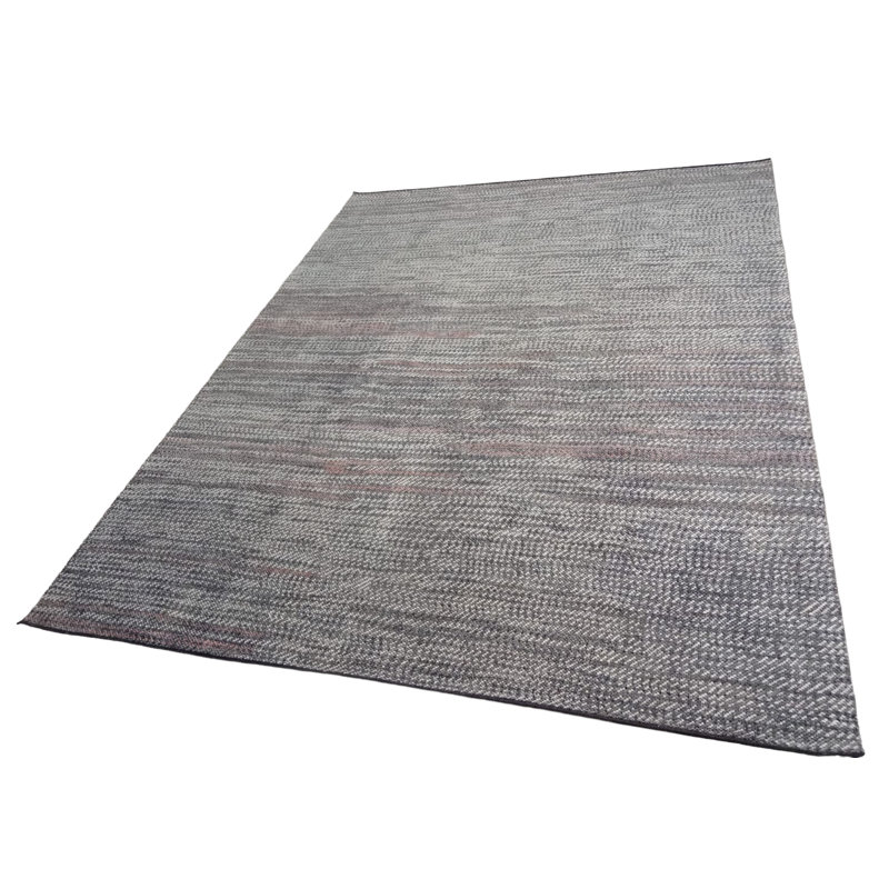 Classics Hand-Knotted Wool Gray/Brown Rug, Rectangle 10' x 14'