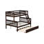 Lit superposé détachable en bois d'hévéa avec lit gigogne facile à glisser-2008523395