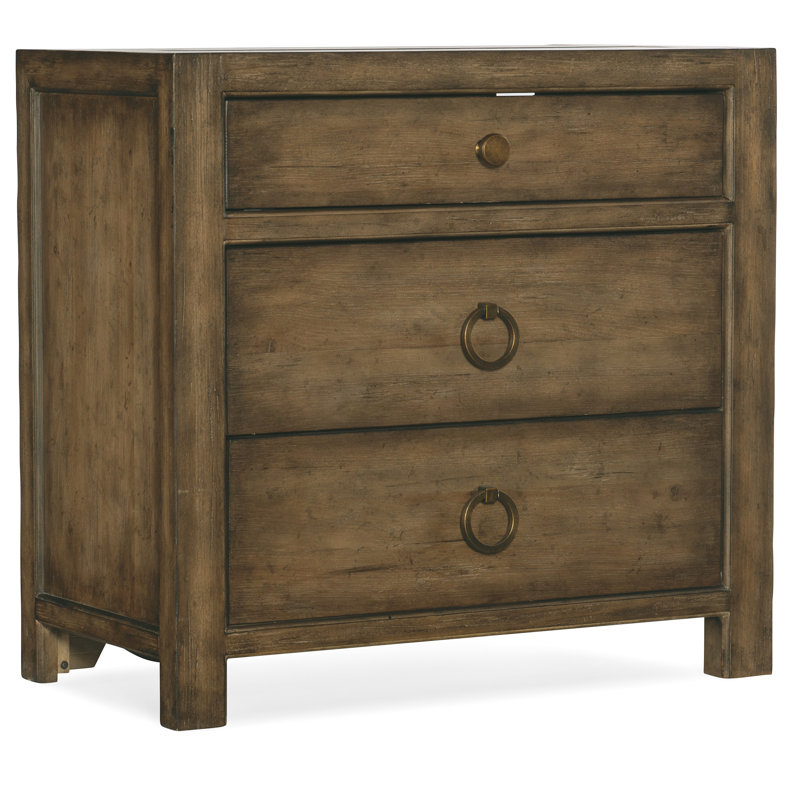 Sundance Three-Drawer Nightstand, Brown