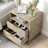 Modern Nightstand for Bedroom, 2 Drawer Nightstand Square Bedside Table End Table with Storage for Bedroom-549145167