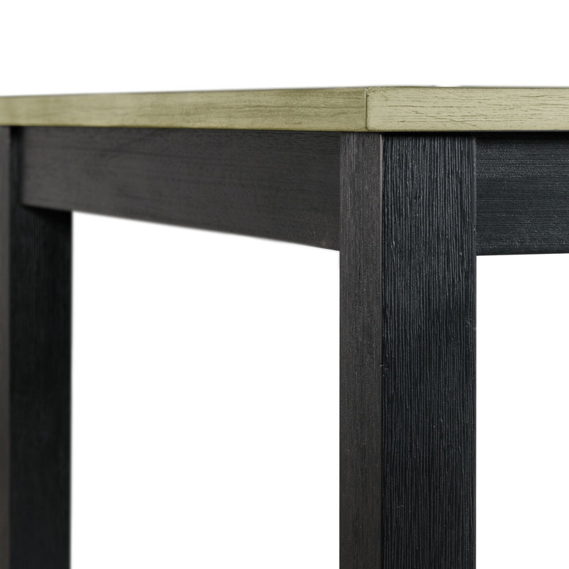 Ensemble de coin-repas en bois d'acacia massif Beaubien, 5 pièces : 1 table, 4 chaises