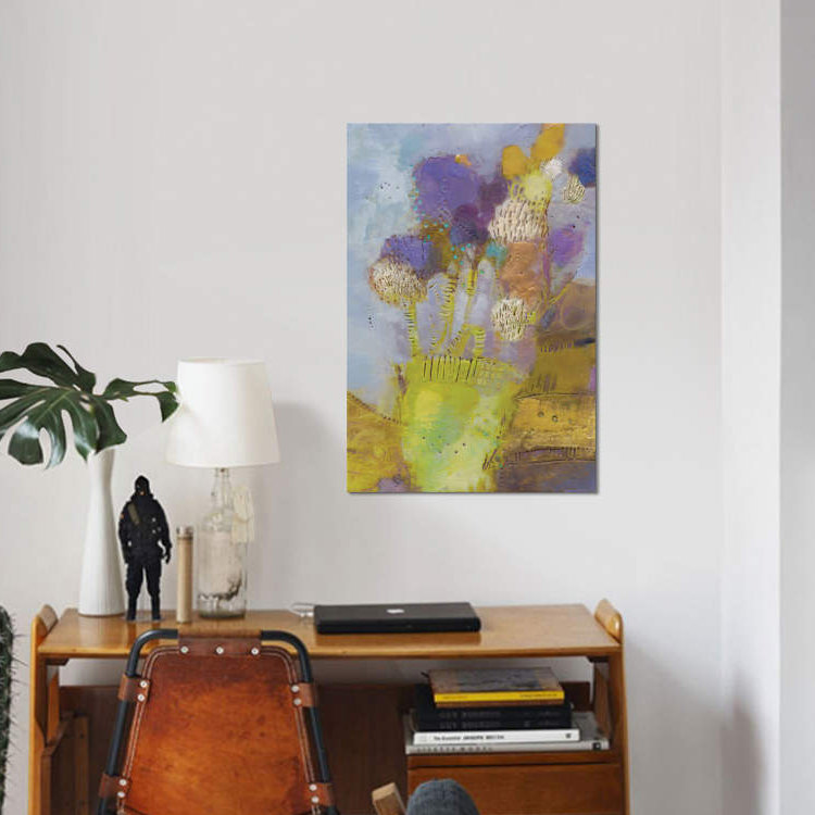 "Blume II" par Sue Jachimiec - reproduction d'art sur toile tendue, H 60 po x l 40po x P 1,5 po, Toile tendue