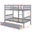 Lit superposé simple au-dessus de simple avec tiroirs doubles, configuration de lit simple transformable-1084814376