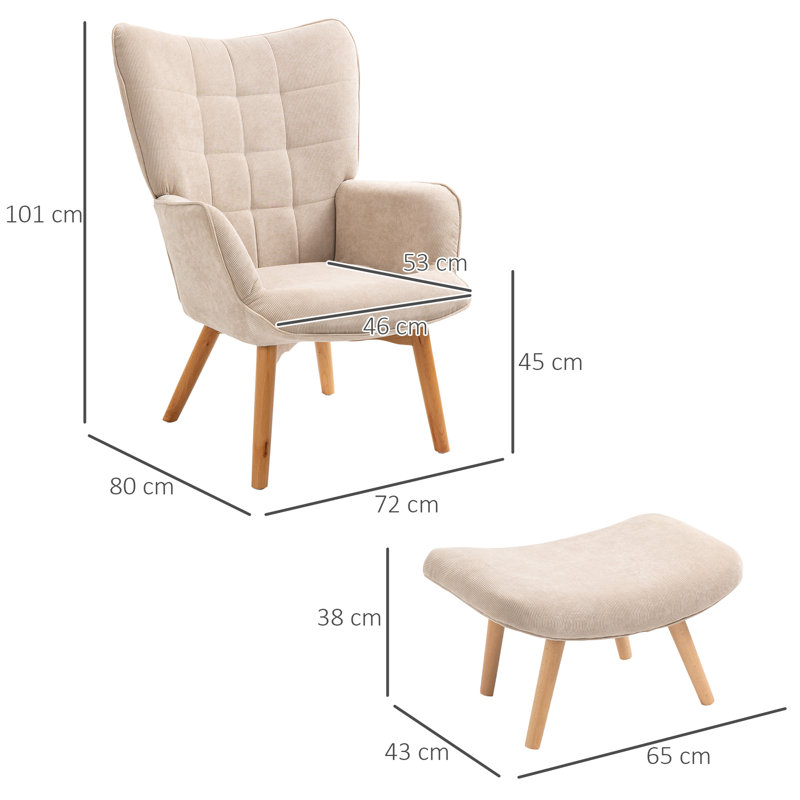 Robbie 72cm Wide Velvet Home Theatre Recliner, Beige