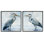 Ensemble de 2 giclées encadrées Faded Blue Coastal Herons, design par Nan