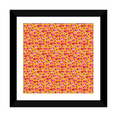« lèvres pattern », impression sur toile