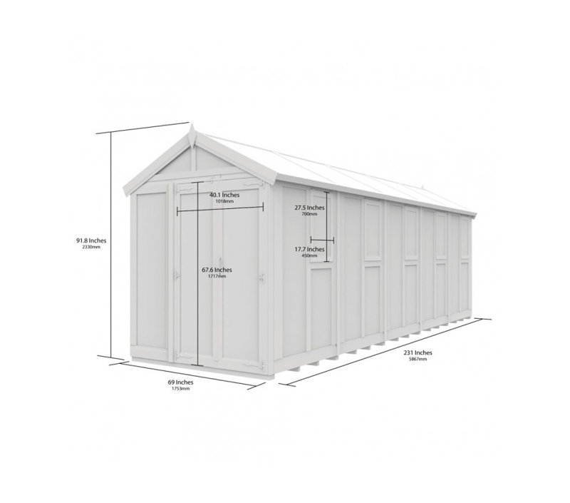6x20 Glass Green House