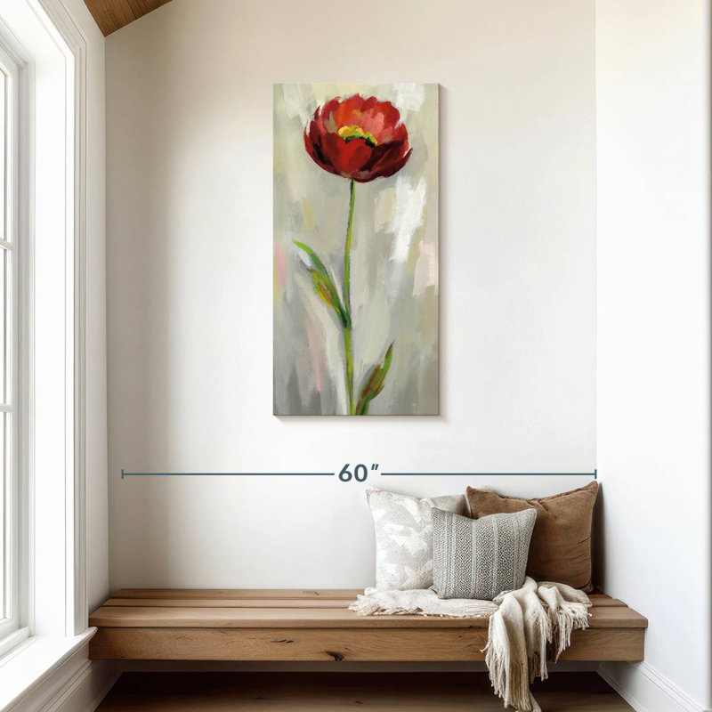 Single Stem Flower V, 42" H x 21" W