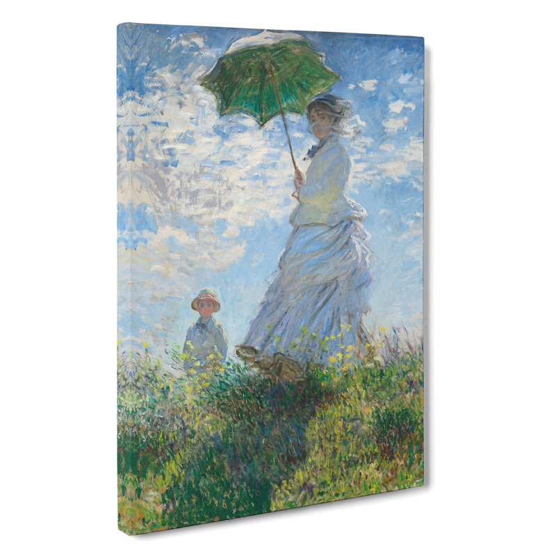 Woman With A Parasol by Claude Monet - Wrapped Canvas Painting, 60cm H x 40cm W x 3cm D