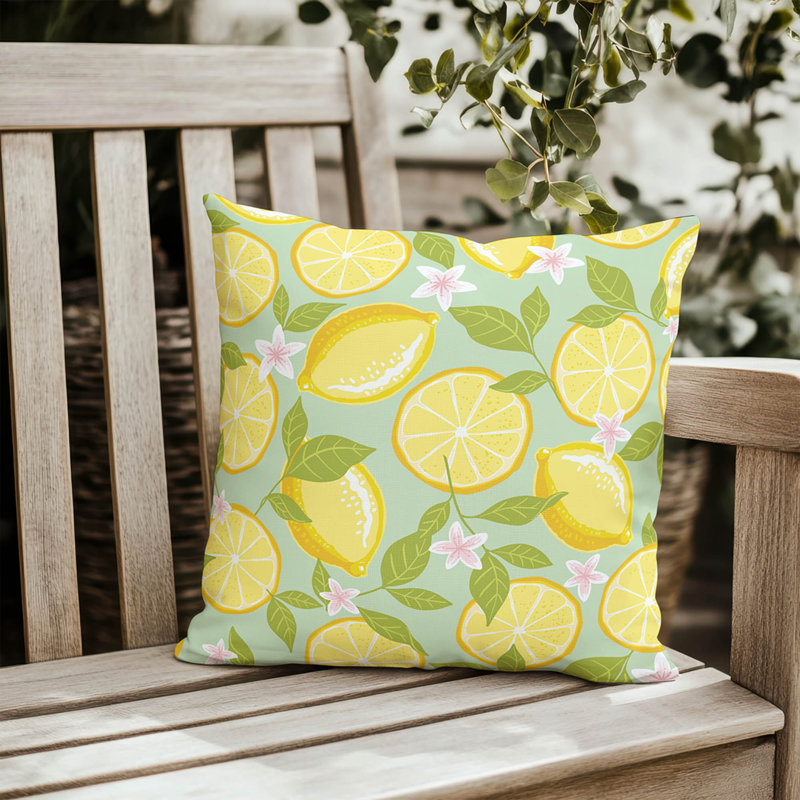 Palm Outdoor Pillow, 18"H x 18"W