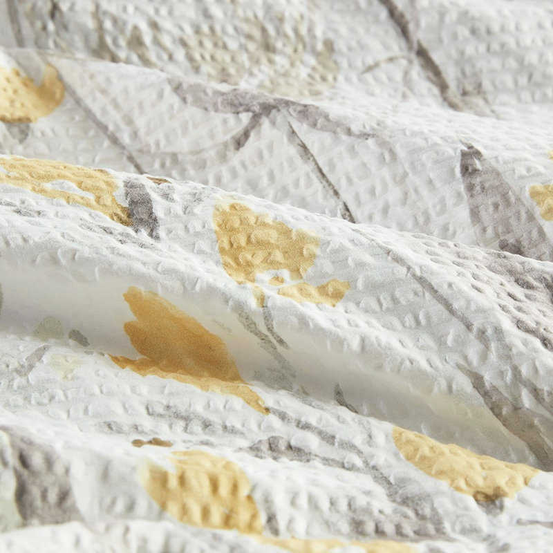 Édredon jaune avec housse de couette, 2 taies décoratives, oreillers, literie et oreiller, 100%, détails, lavable à la machine