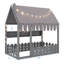 Lit de sol pour enfants de style Montessori équipé d'une barrière de sécurité, d'un auvent, d'un éclairage et de trois unités de rangement-1230031988-1230031987