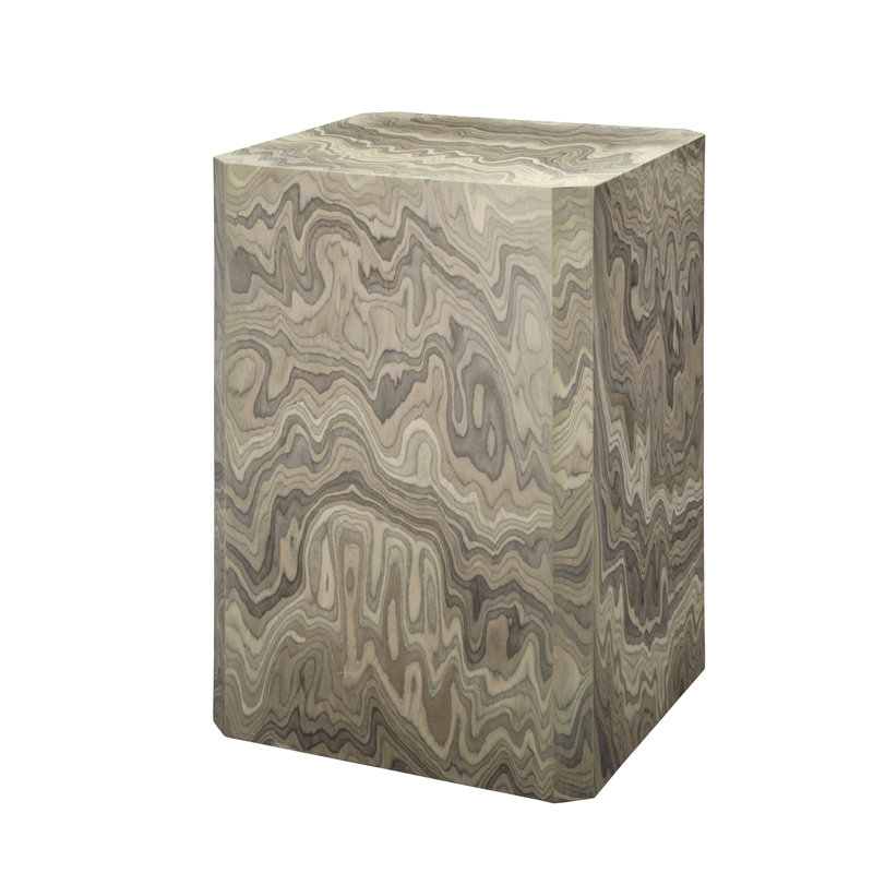 Vale Veneer Side Table, Sand Grey
