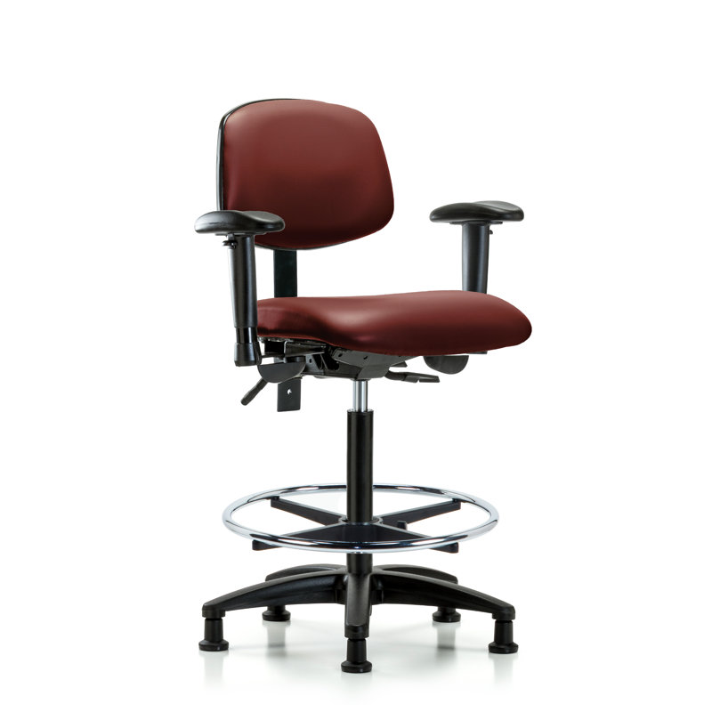 Chaise de travail en vinyle Lakel, Bortsch, Patins, Oui