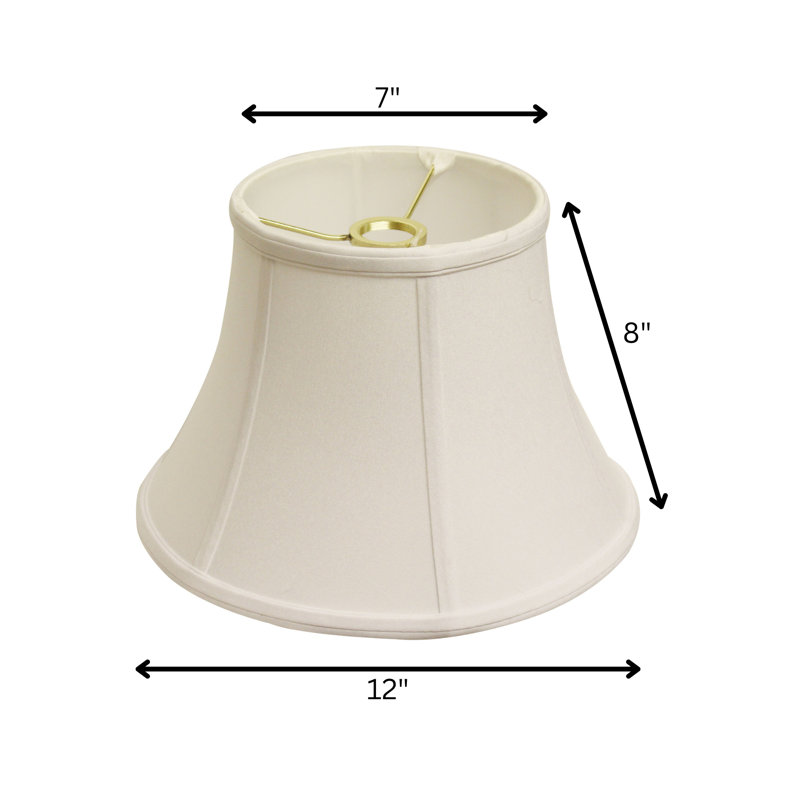 Abat-jour cloche en soie 7 po, Neige