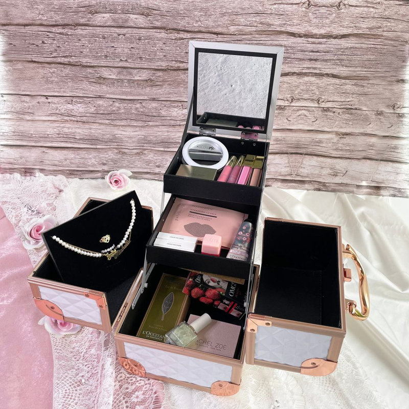 Étui de voyage pour maquillage avec séparateurs réglables Slaycube