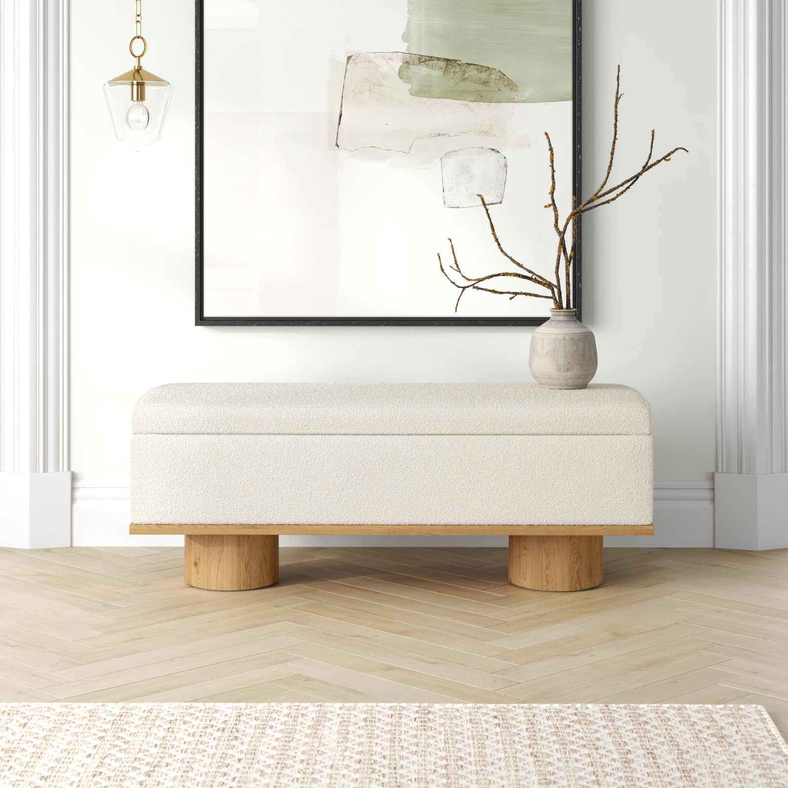 Furlane Storage Bench, Knoll Natural