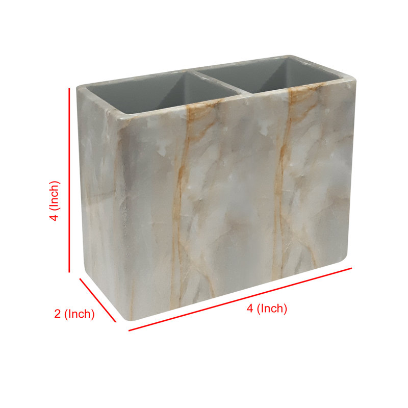  Ensemble d'accessoires de salle de bain en résine, 4 pièces