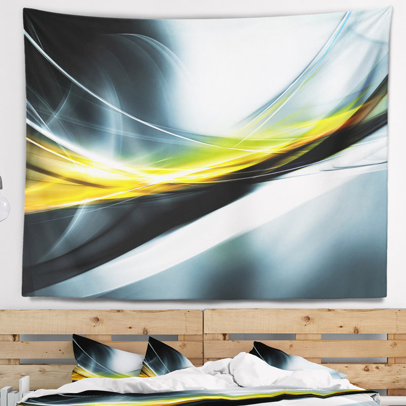 Abstract Polyester Tapestry, 32" H x 39" W