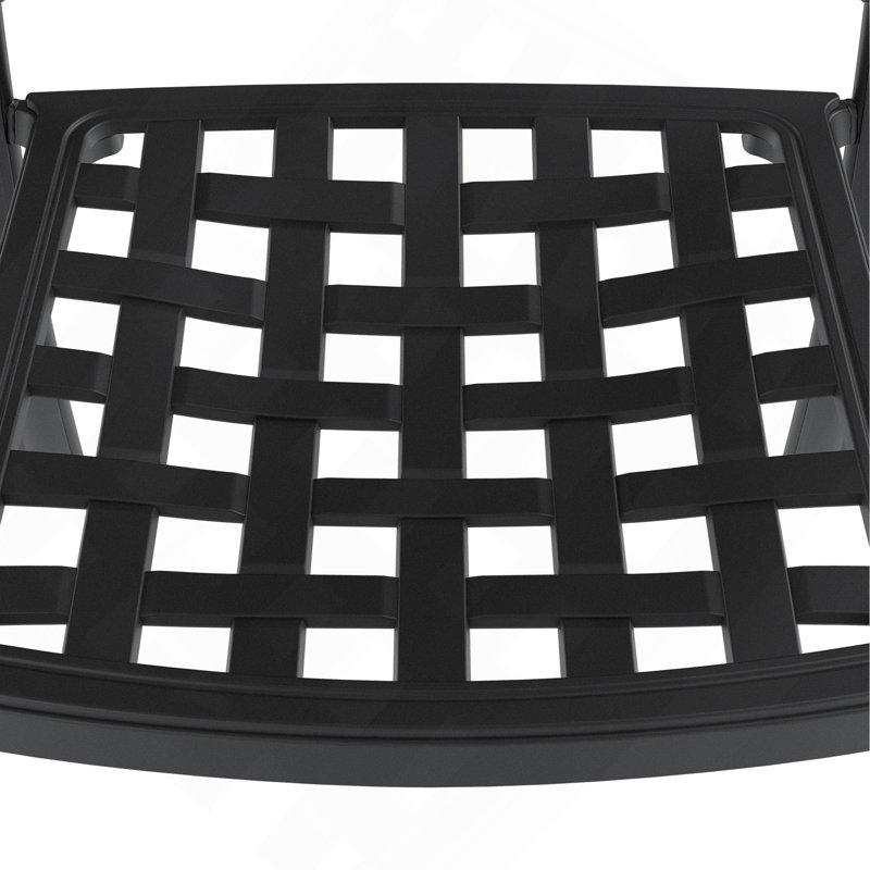 Ensemble 3 pièces de meubles de patio en aluminium coulé avec coussins