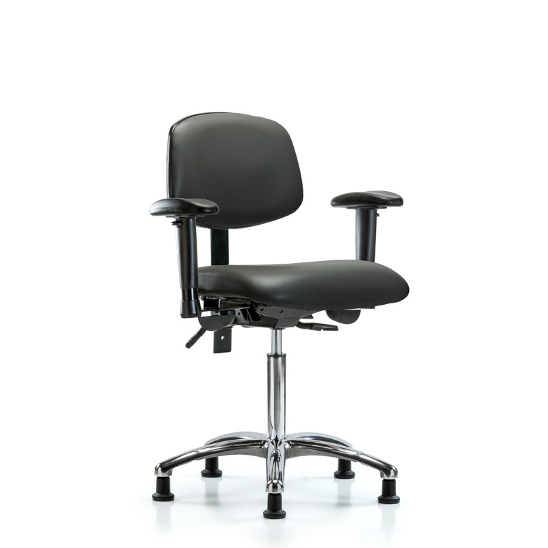Latravia Vinyl Task Chair, Dark Gray, Yes