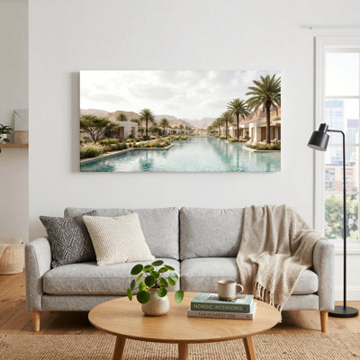 Ensemble de 1 tableau sur toile « Oasis du désert »