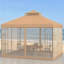 Gazebo, moustiquaire pour l'extérieur avec tablettes d'angle