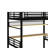 Full Size Metal Loft Bed Frame With Storage Shelf,Iron Mesh And LED Light