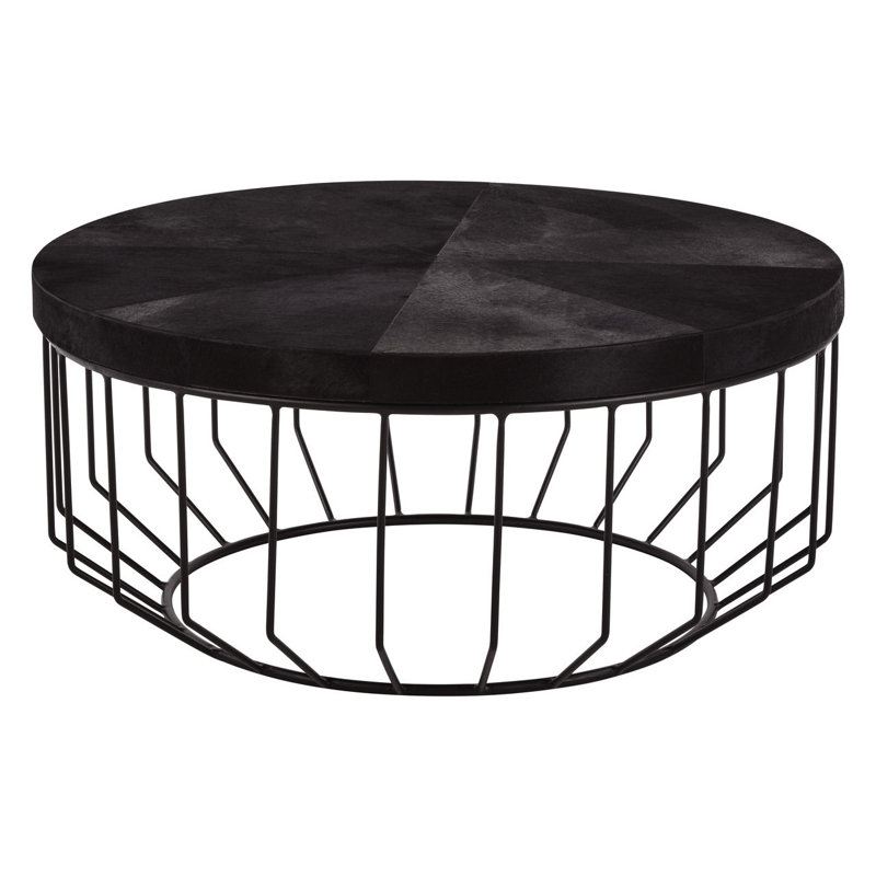 Bremond Frame Coffee Table, Black, Black, 40cm H x 90cm W x 90cm D