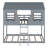  Wood Bunk Bed with Roof, Window, Sturdy Frame, Safety Guardrails, Space-Saving Design, Ladder for Easy Access, Stylish and Functional